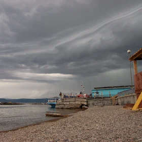 Cloud stratification, Baikal Lake shore
