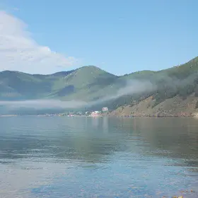 Baikal Lake breeze and fog