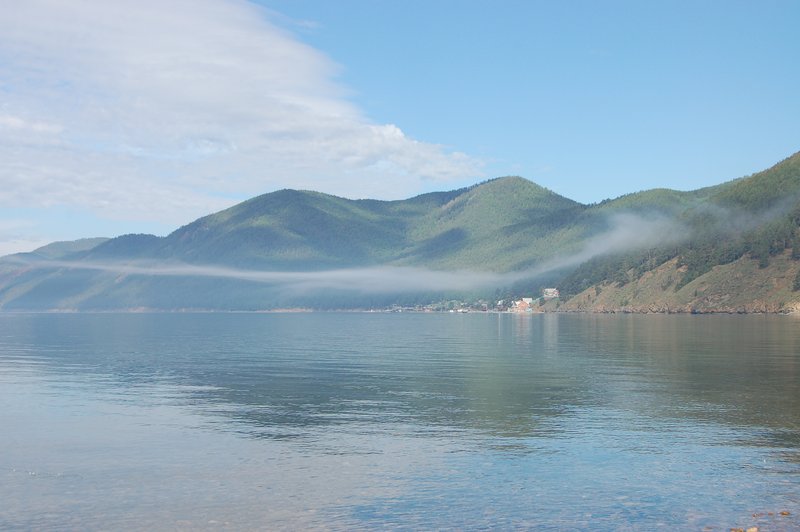 Baikal Lake breeze and fog