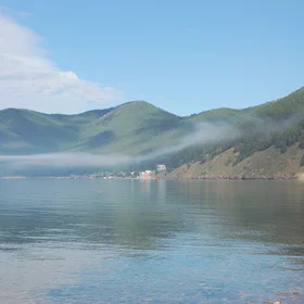 Baikal Lake breeze and fog