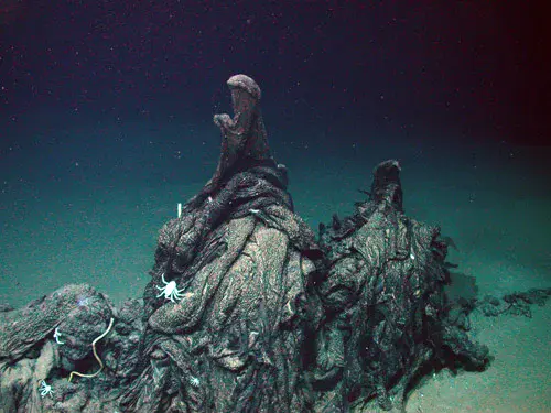 Asphalt volcano in the Gulf of Mexico
