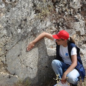 Fault plane in Central Greece