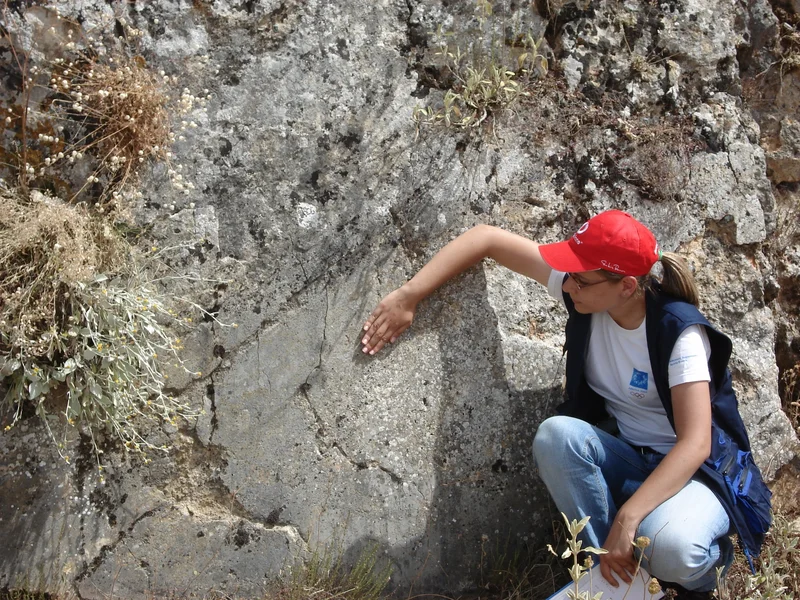 Fault plane in Central Greece