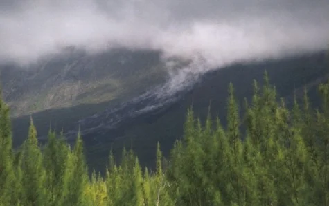 Cooling lava flow