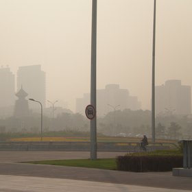 A view of Beijing's polluted sky