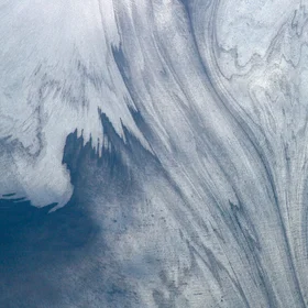 Vatnajokull glacier from a plane