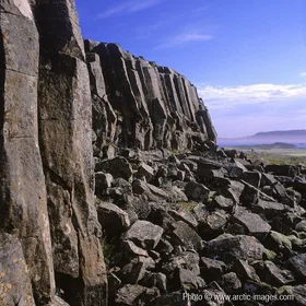 Basalt columns, Berufjordur fjord, Iceland