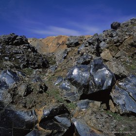 Obsidian rocks, Landmannalaugar, Iceland
