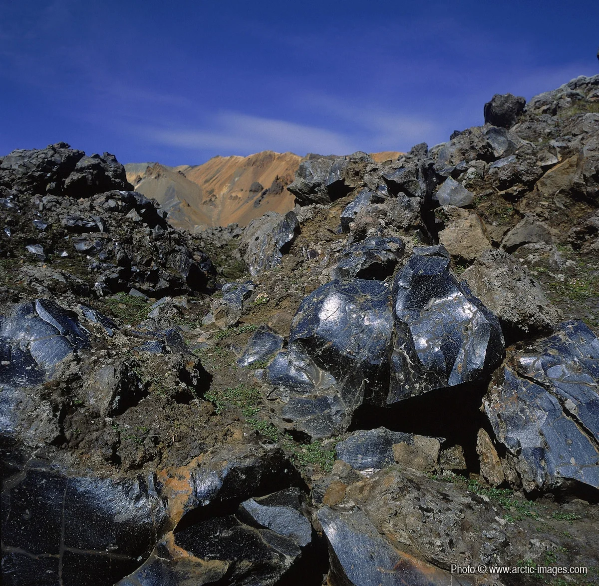 Obsidian rocks, Landmannalaugar, Iceland