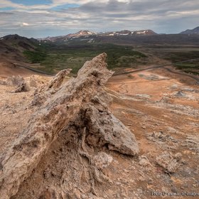 Rock formations, Geothermal Hot spring area, Namaskard, Northern Iceland