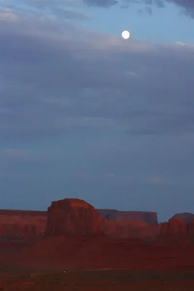 Moonrise over Monument Valley, Arizona