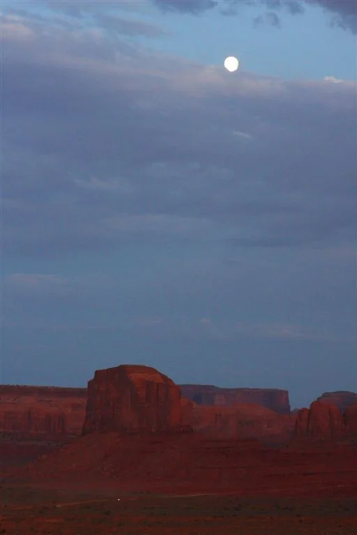 Moonrise over Monument Valley, Arizona