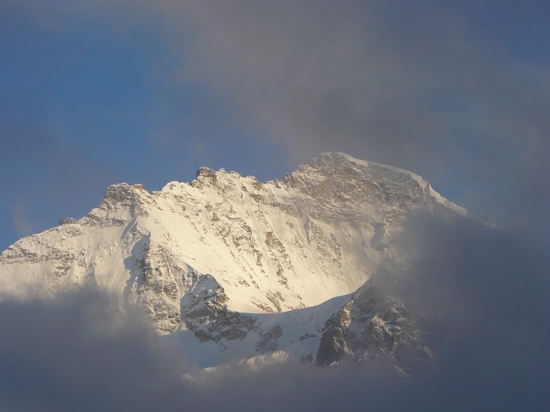 Jungfrau between clouds