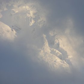 Flank of Jungfrau with snow