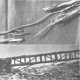 Damaged meterological mast