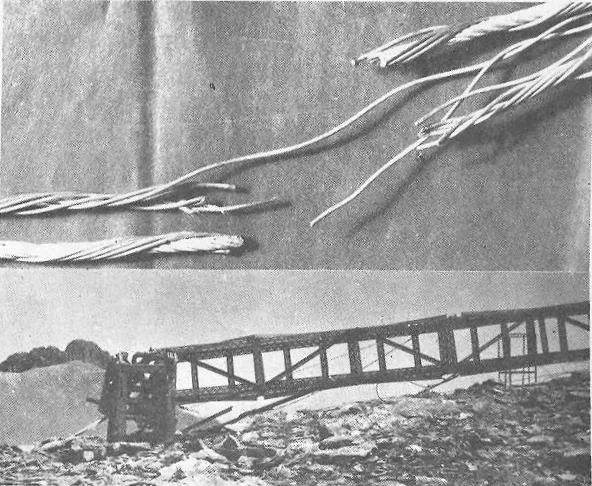 Damaged meterological mast