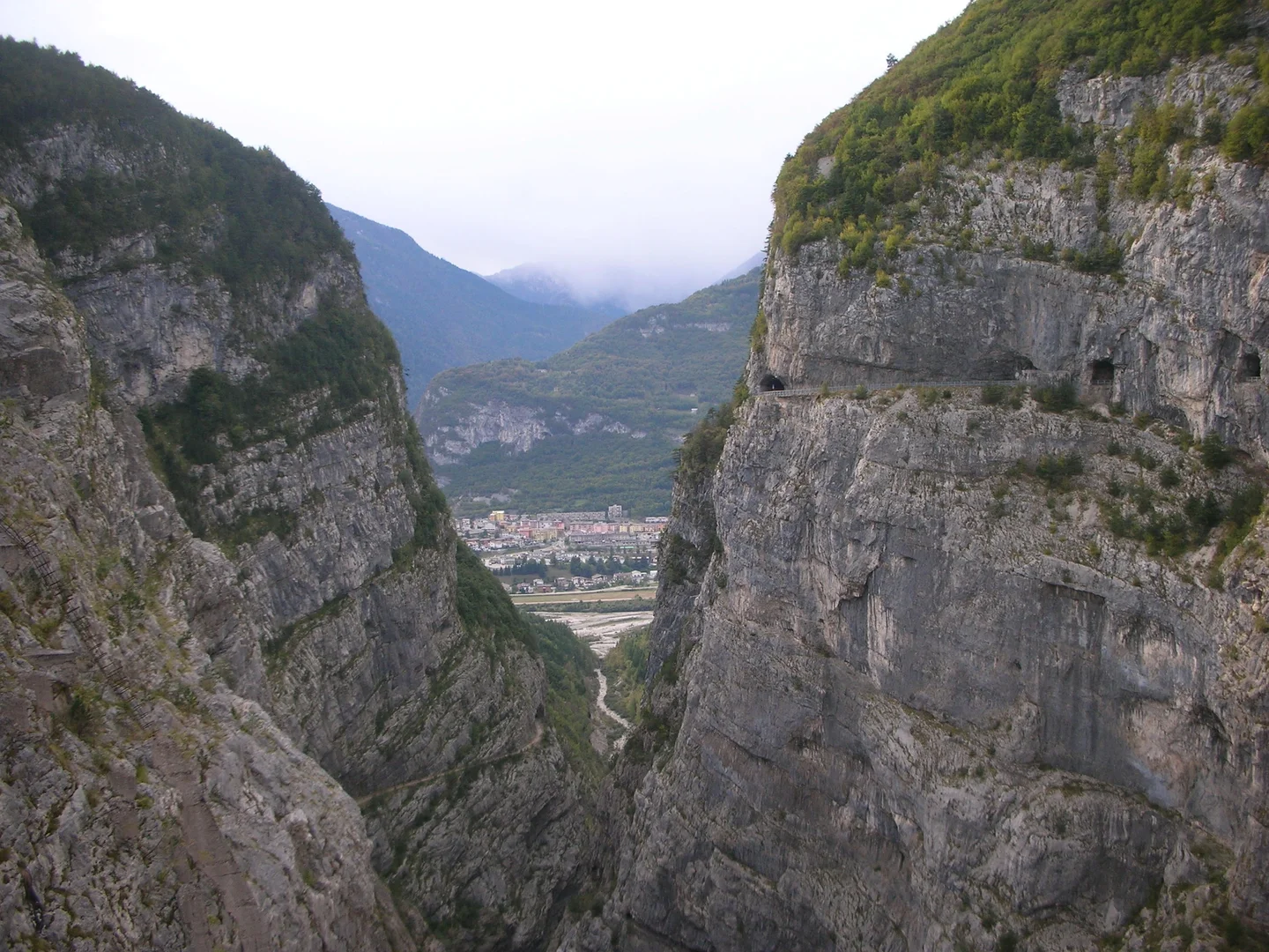 Longarone as seen from the Vajont Dam...