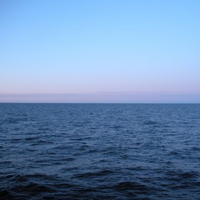 Quiet moonrise at sea