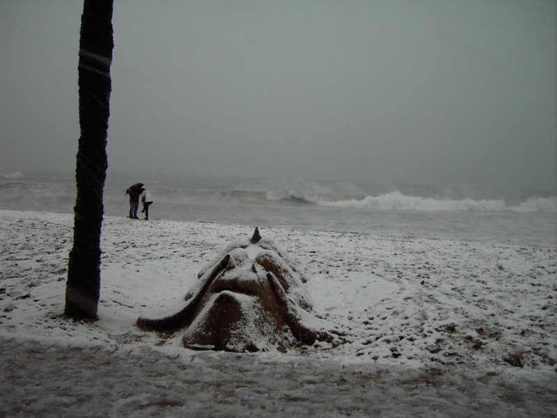 Snow in Barcelona