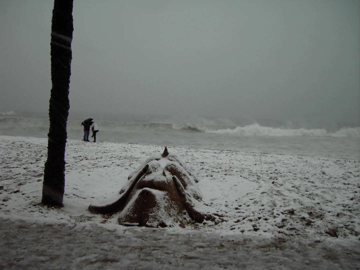 Snow in Barcelona