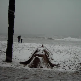 Snow in Barcelona