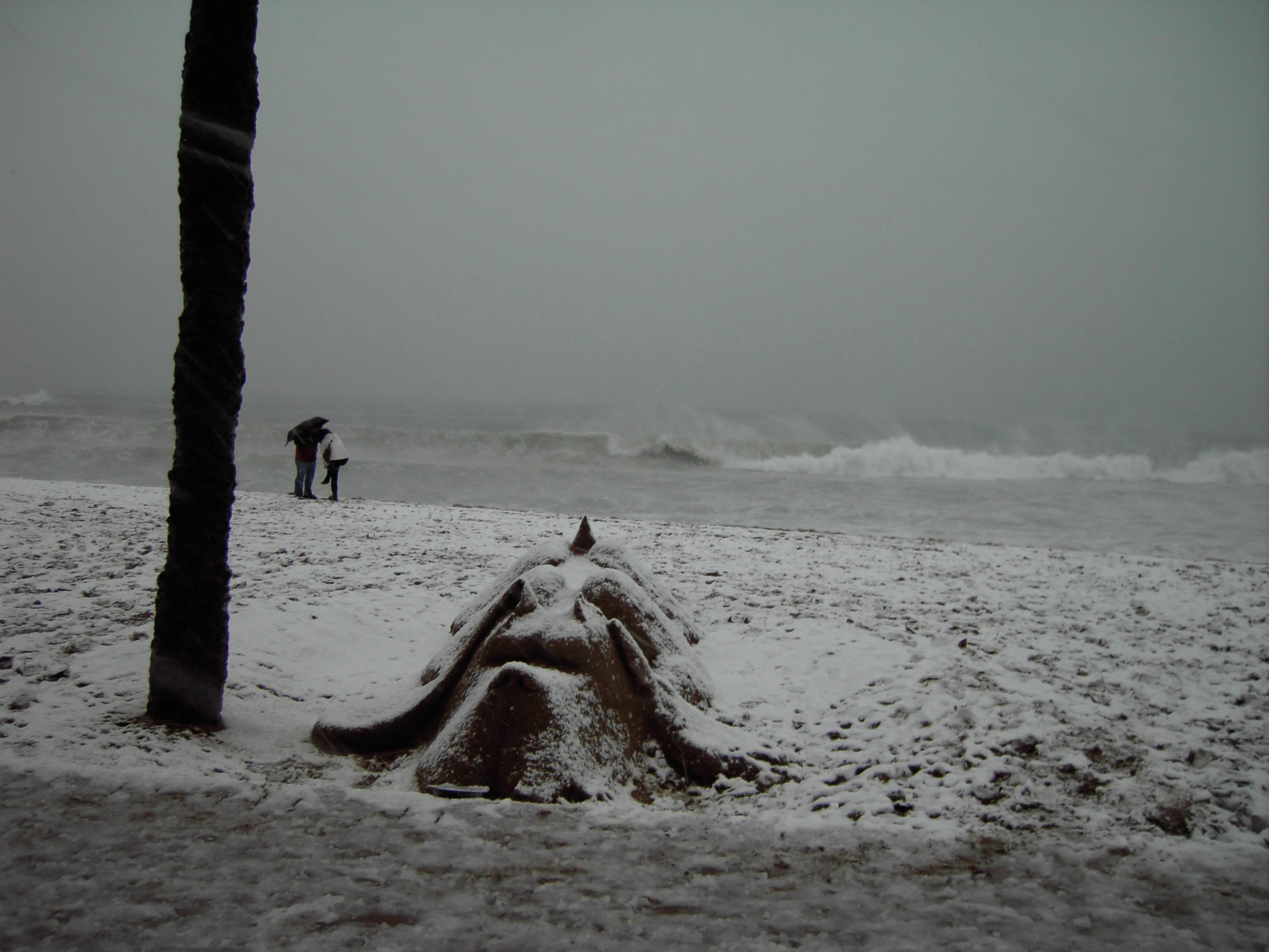 Snow in Barcelona