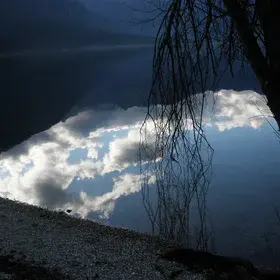 Clouds on water