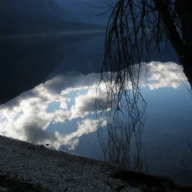Clouds on water