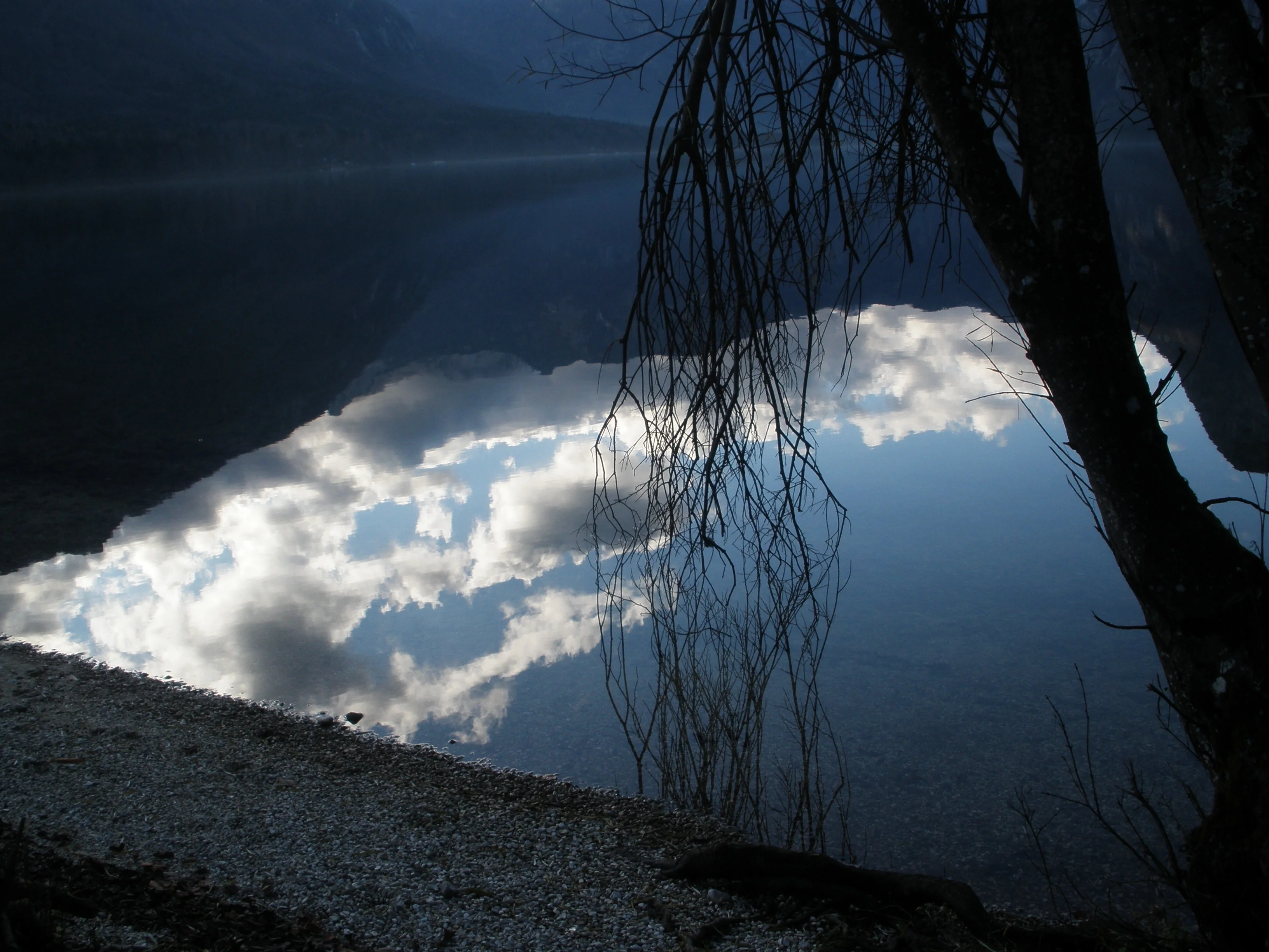 Clouds on water