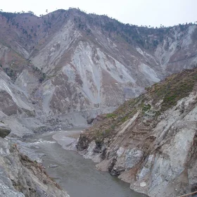 Road up the Neelum Valley after the 2005 Earthquake