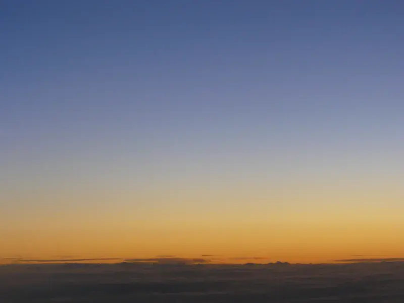 After sunset, from airplane