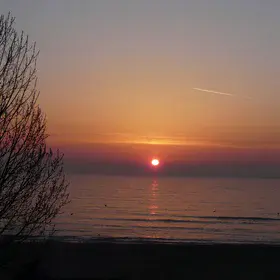Sunrise at Black See shore