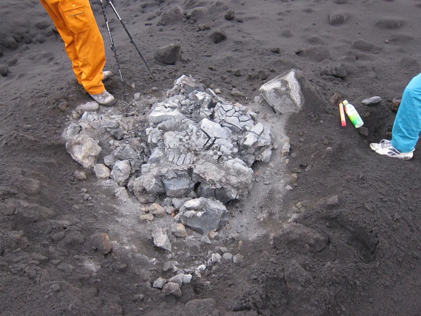 Fresh Volcanic Bomb at Suwanosejima volcano, Japan