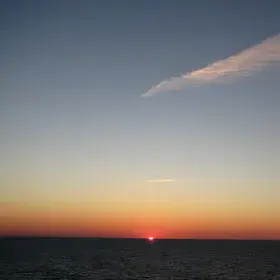 Cirrus and Sunset at Baltic Sea