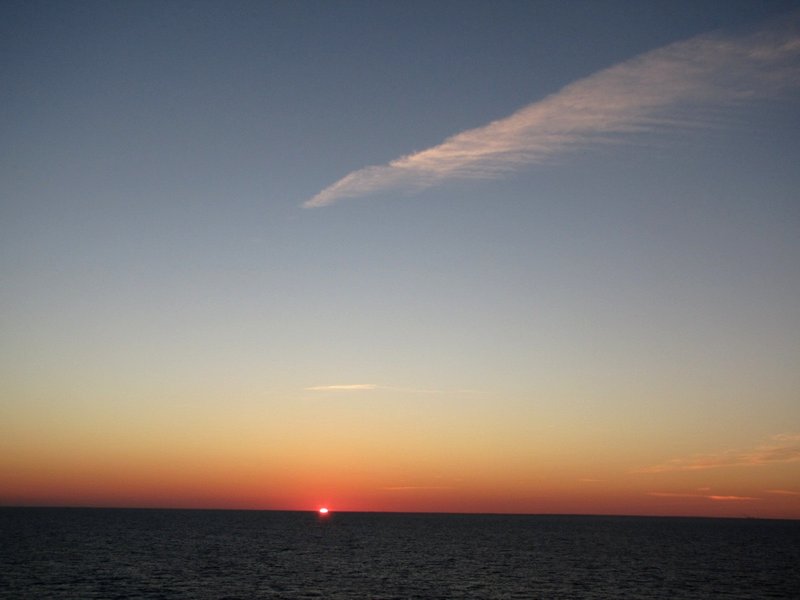 Cirrus and Sunset at Baltic Sea