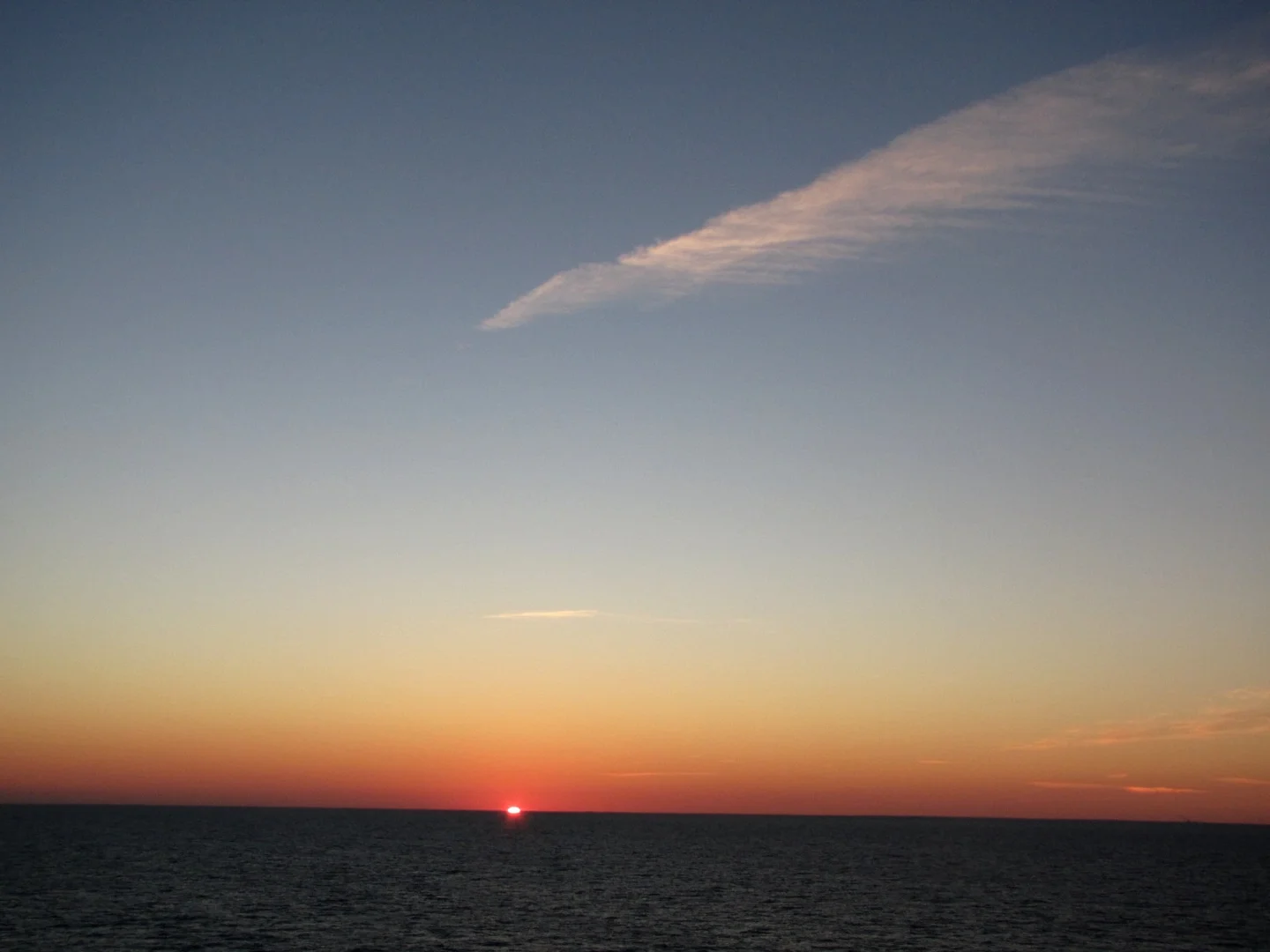 Cirrus and Sunset at Baltic Sea