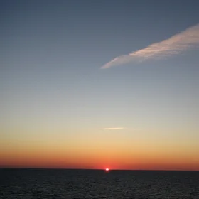 Cirrus and Sunset at Baltic Sea