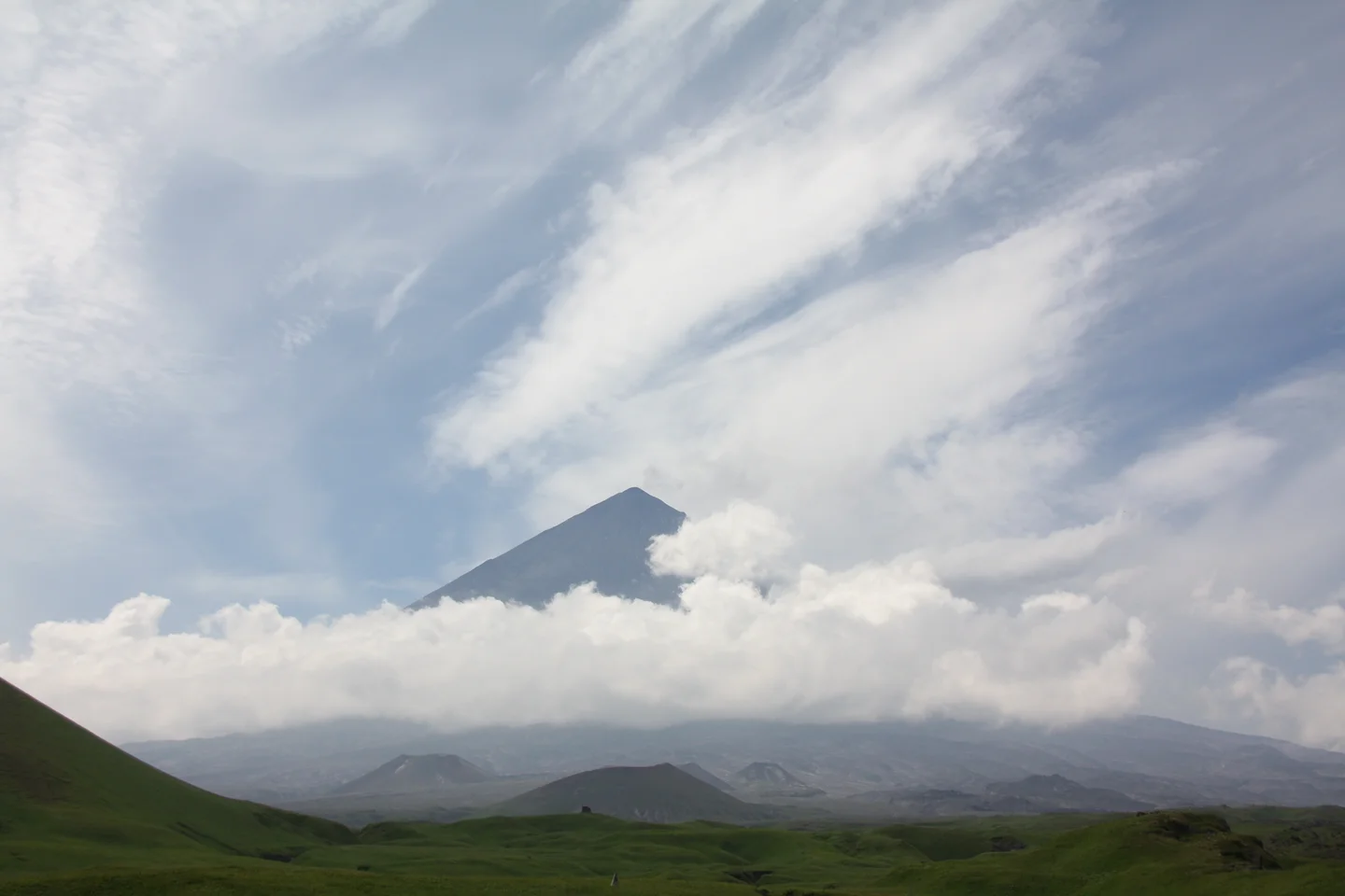 The first meeting with the giant - the highest volcano of Eurasia
