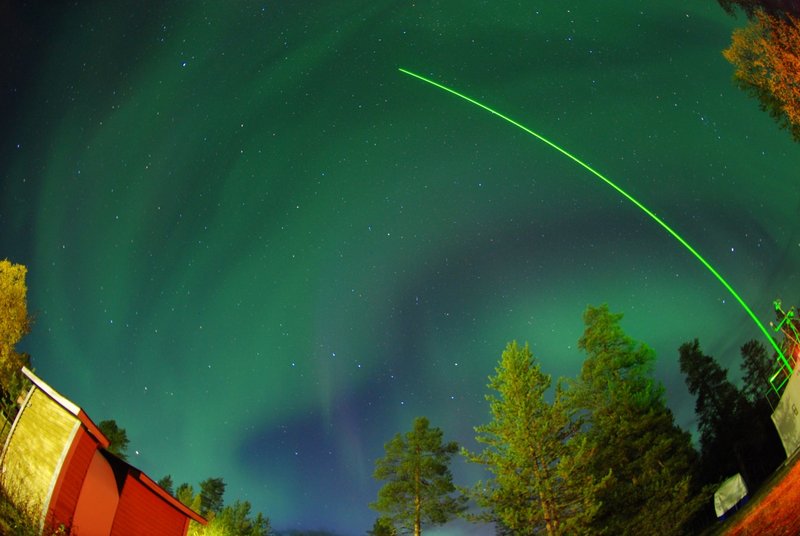 Laser and auroras