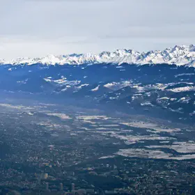 Grenoble with Mont Blanc and French Alpes