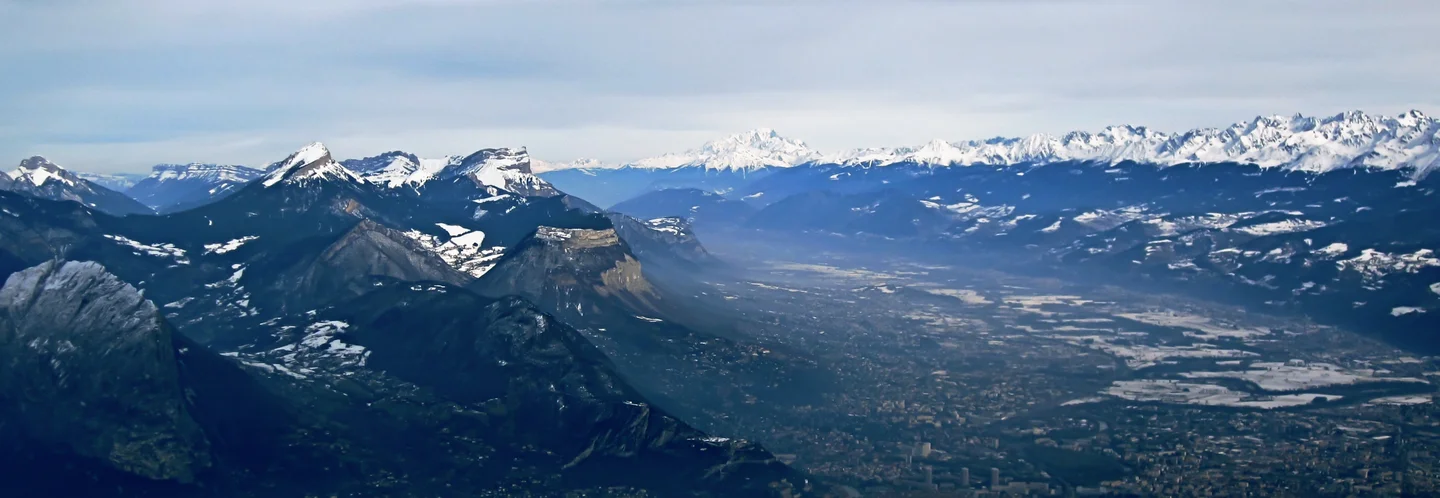Grenoble with Mont Blanc and French Alpes