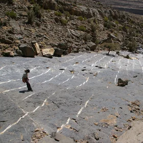 En echelon crack seal vein pavement