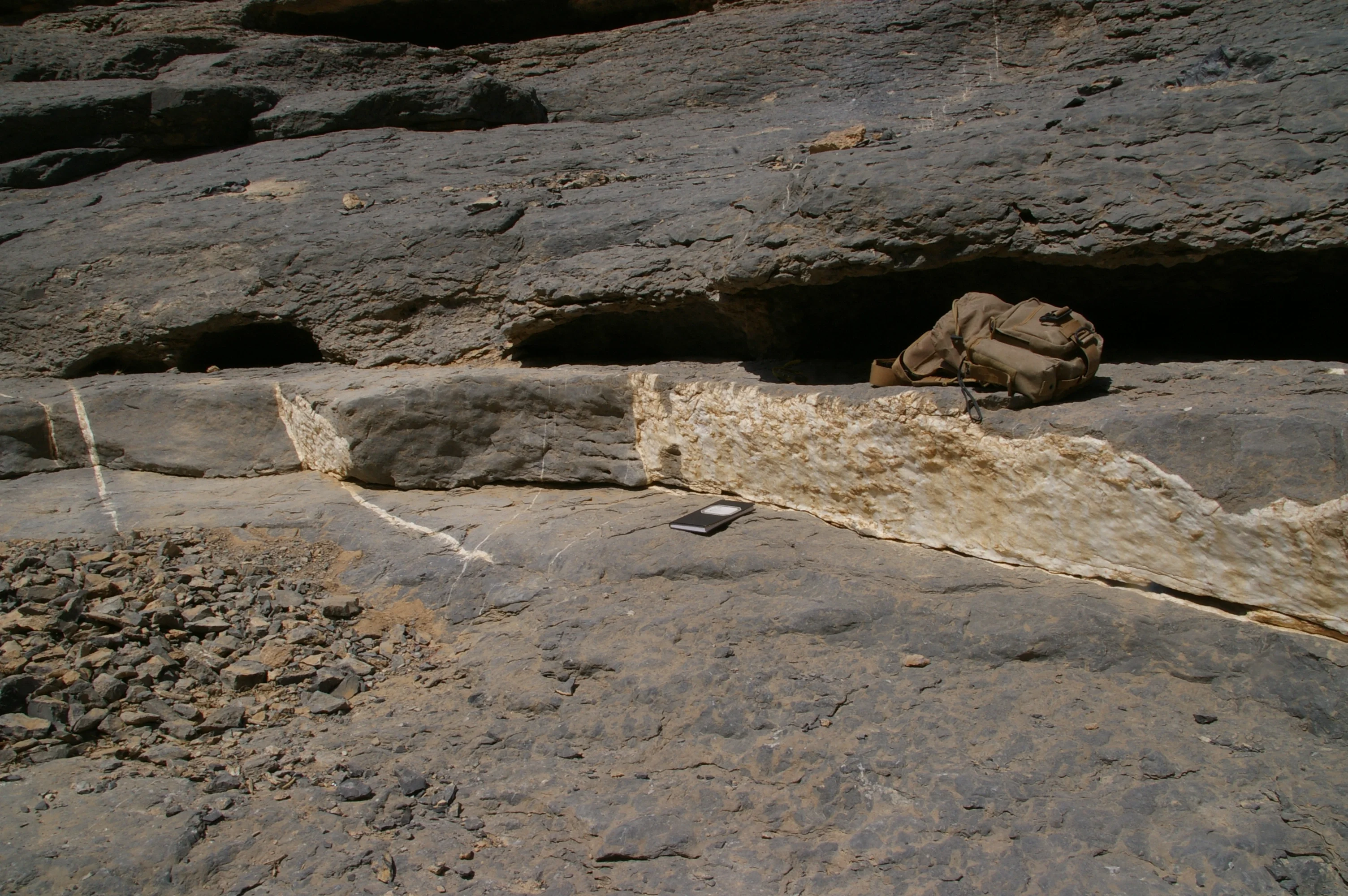 3D outcrop of fibrous quartz-calcite veins