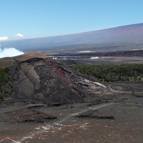 Kilauea Iki Crater and Mauna Loa