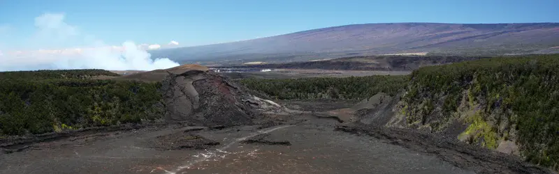 Kilauea Iki Crater and Mauna Loa