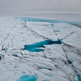 Drained Supraglacial Lake Bed, Greenland