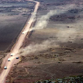 Road to the volcano
