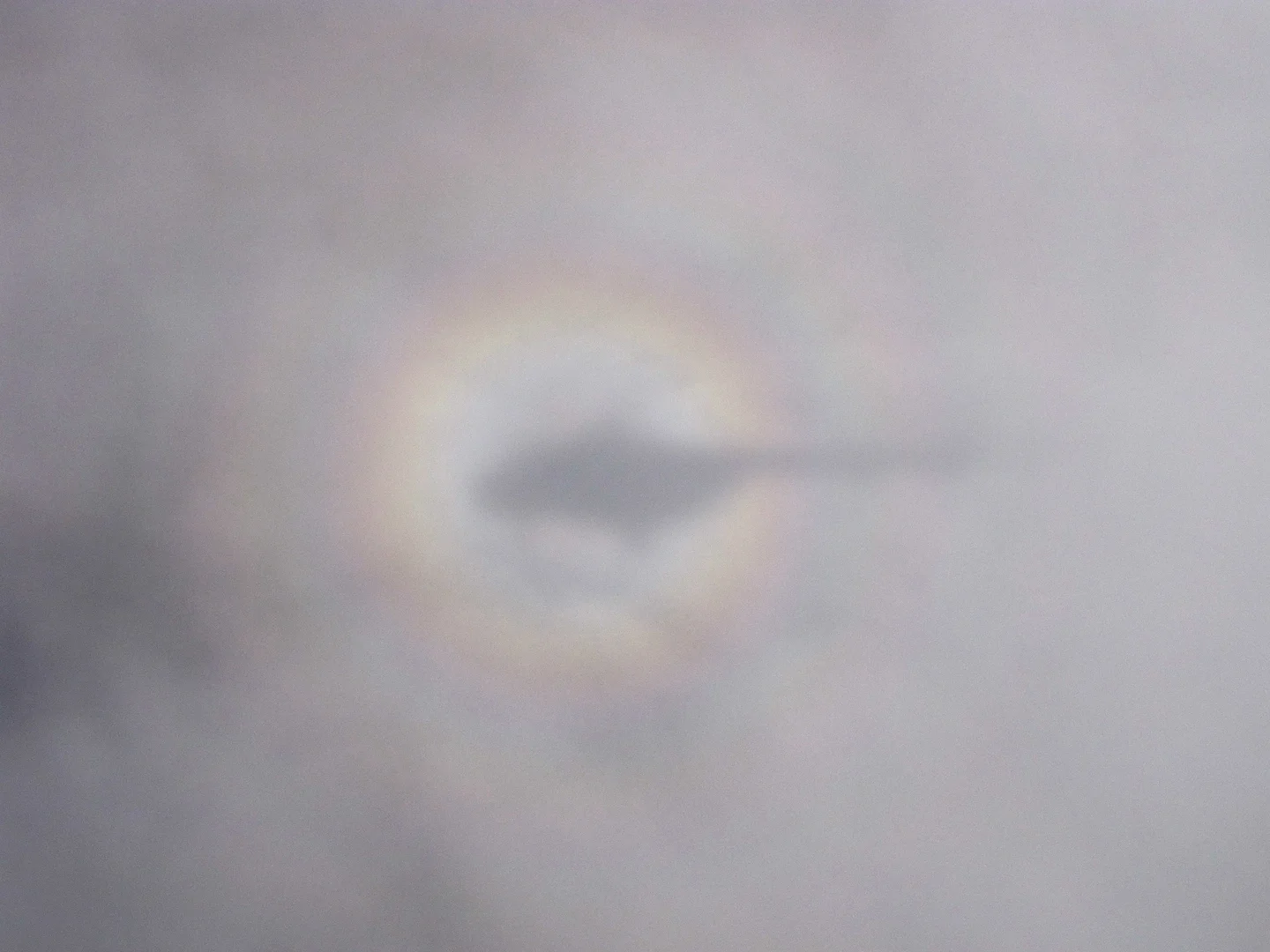 Helicopter over the clouds