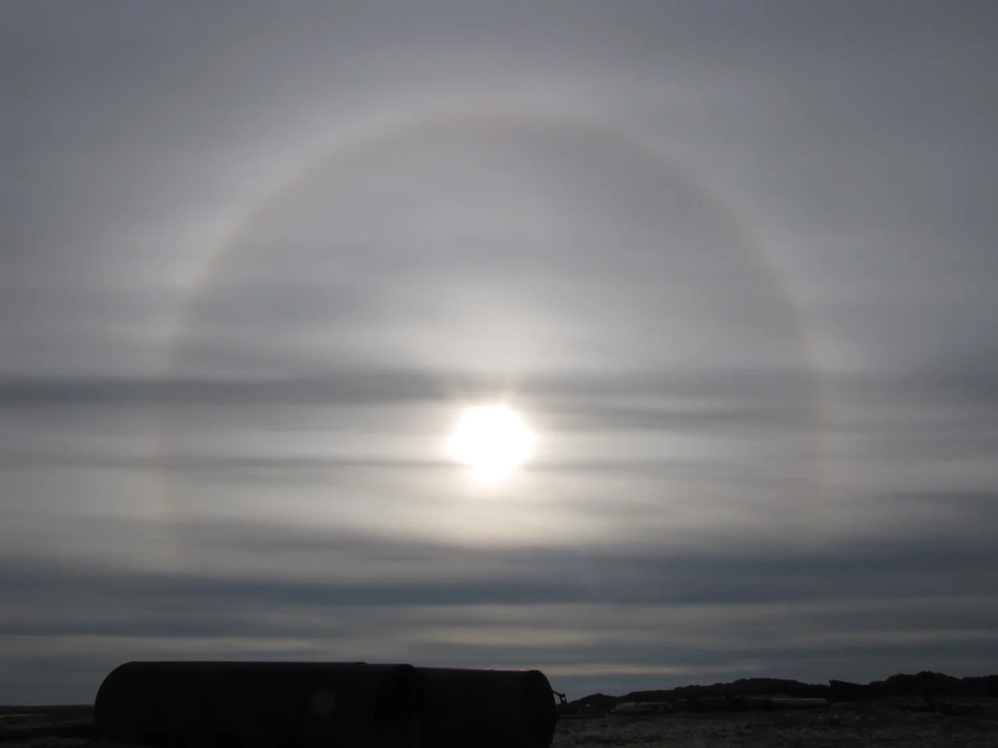 Halo over the Kara Sea coast