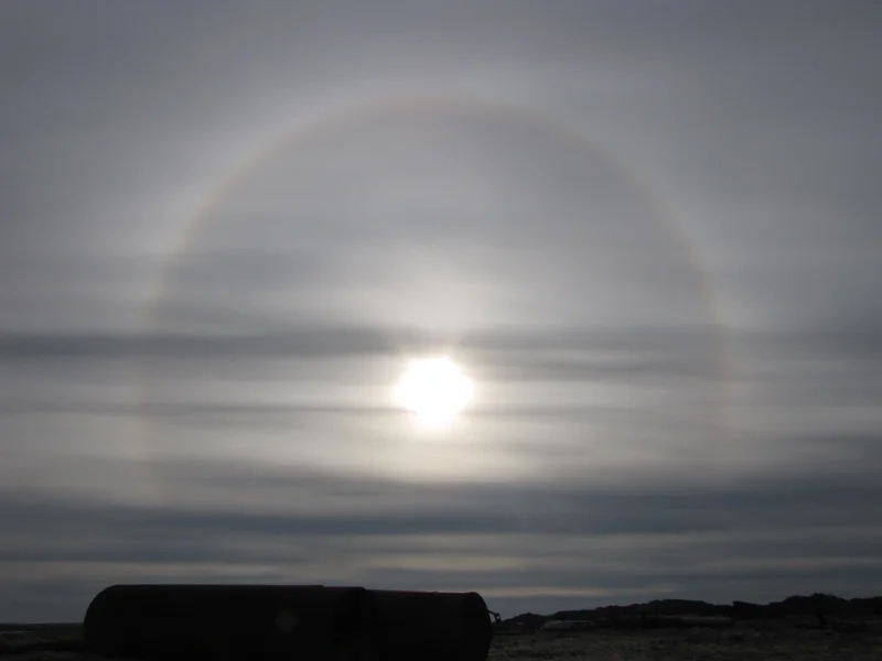 Halo over the Kara Sea coast